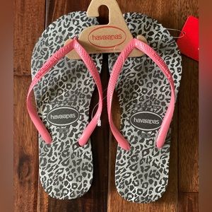 Havanas Animal Print Flip Flops Sz- 7/8